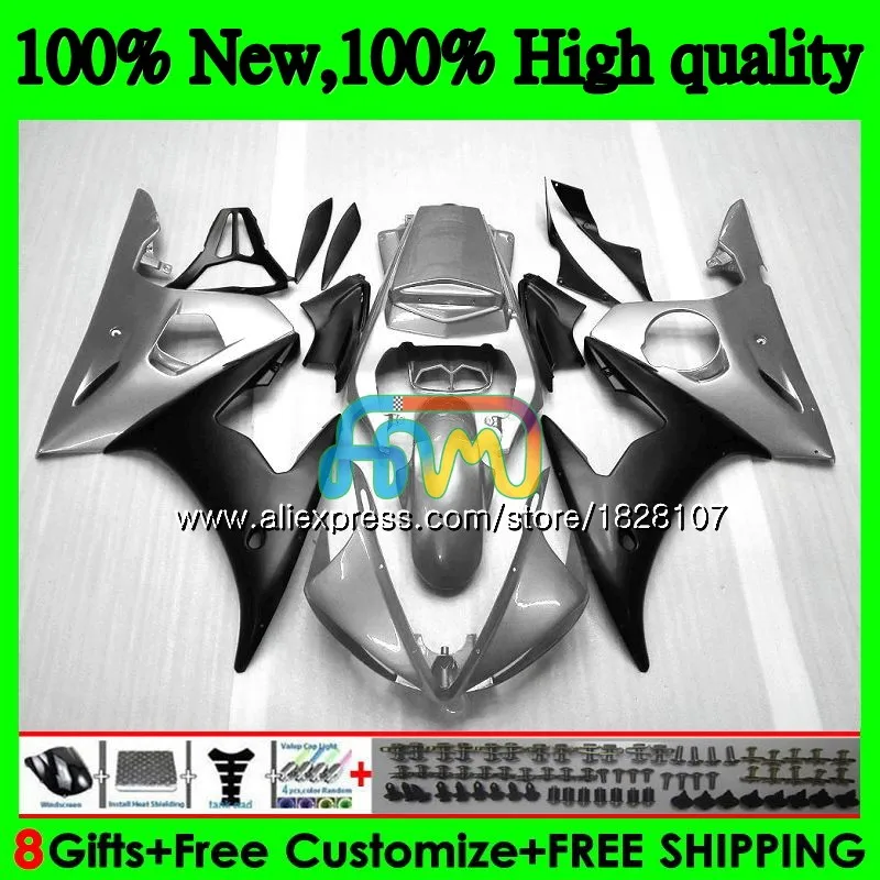 

Корпус для YAMAHA YZF R6 S R6S 06-09 YZFR6S 06 07 08 09 52BS.114 YZF600 YZF-600 2006 2007 2008 2009 Обтекатели глянцевое серебро