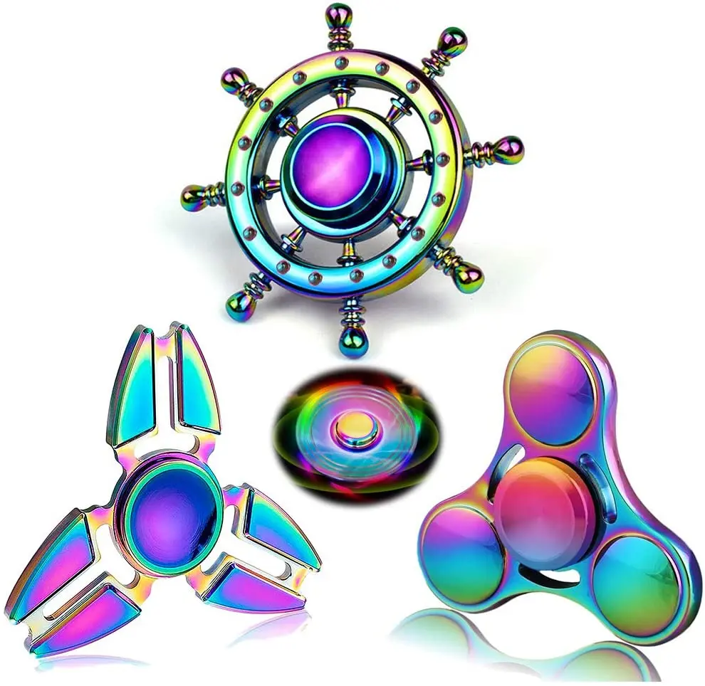 

Toys For 4-12 Years Old Kids Party Favors Fidget Finger Hand Spinner Alloy Metal Small Gadget Desk Toys Spinning