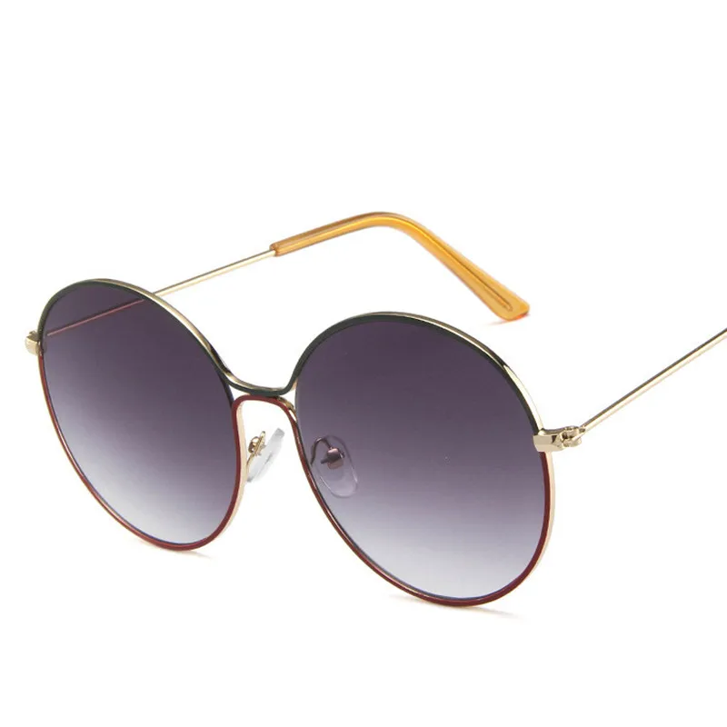 Модные металлические круглые солнцезащитные очки Higodoy женские брендовые