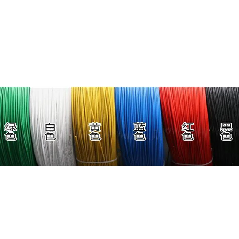 Ptfe Ul1332 Fio de Óleo e Resistência a Ácido 50m 100m Alta Temperatura Fio de Cobre Tingido Fios elétricos