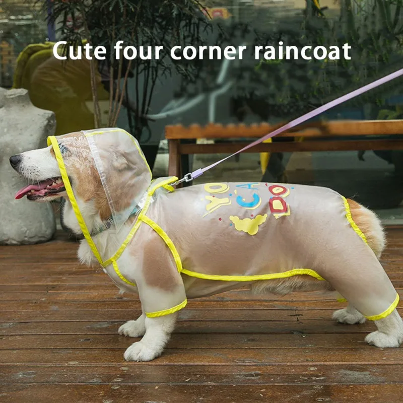 

Transparent Pet Raincoat Pet Raining Coat Breathable Portable Waterproof Lightweight Rain Poncho Rain Clothes Pet Clothing