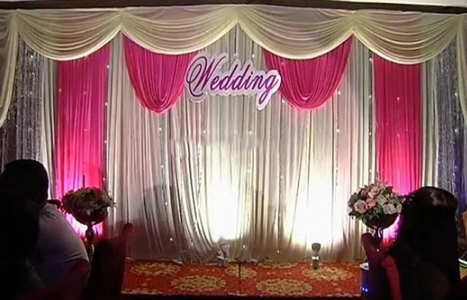 

Wedding curtain decor Party Backdrop Drapes 10ft x 20ft stage decoration