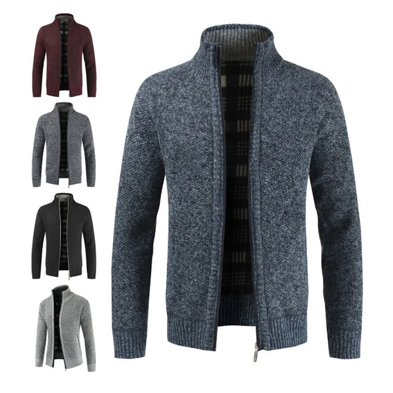Hemiks, мужская повседневная куртка, зимняя, с капюшоном, Weatshirts, кардиган на молнии, с длинным рукавом, мужские вязаные пальто, куртка на молнии, кардиганы