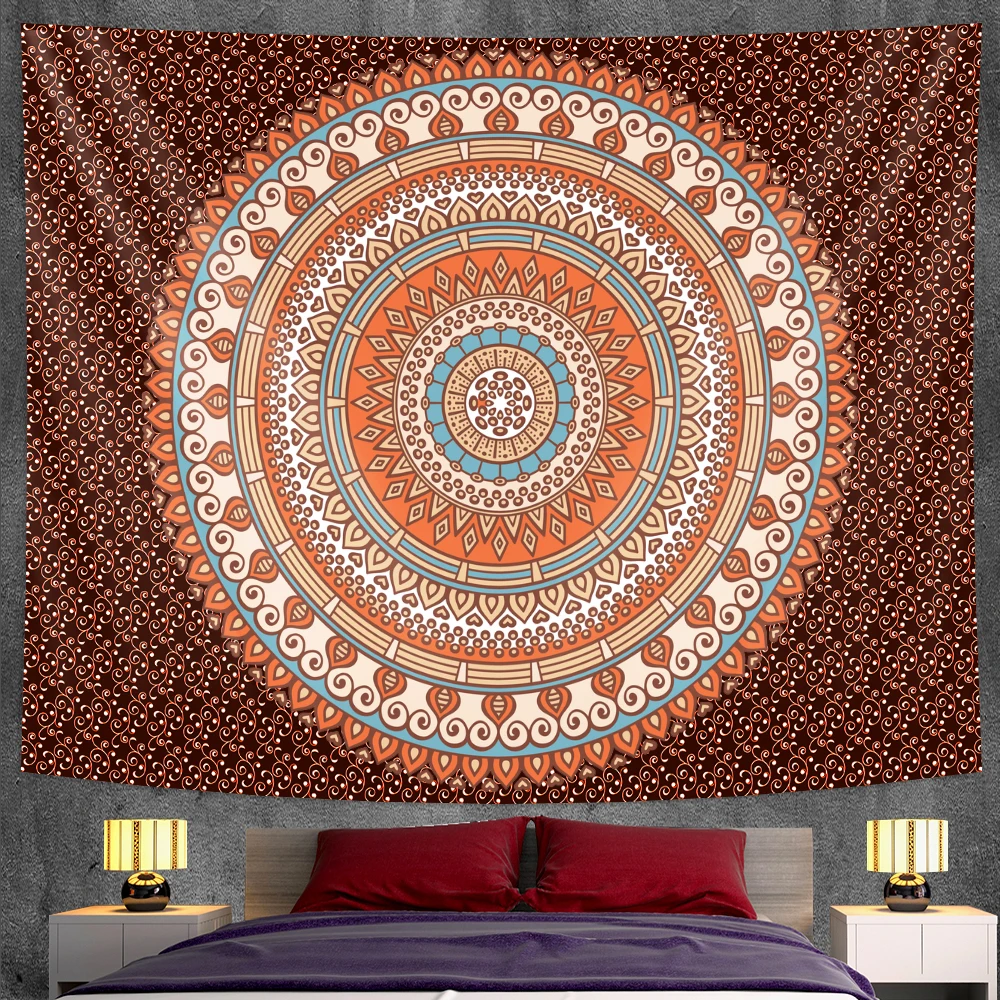 Mandala fashion background cloth tapestry witchcraft wall hanging art decorative yoga mat | Дом и сад