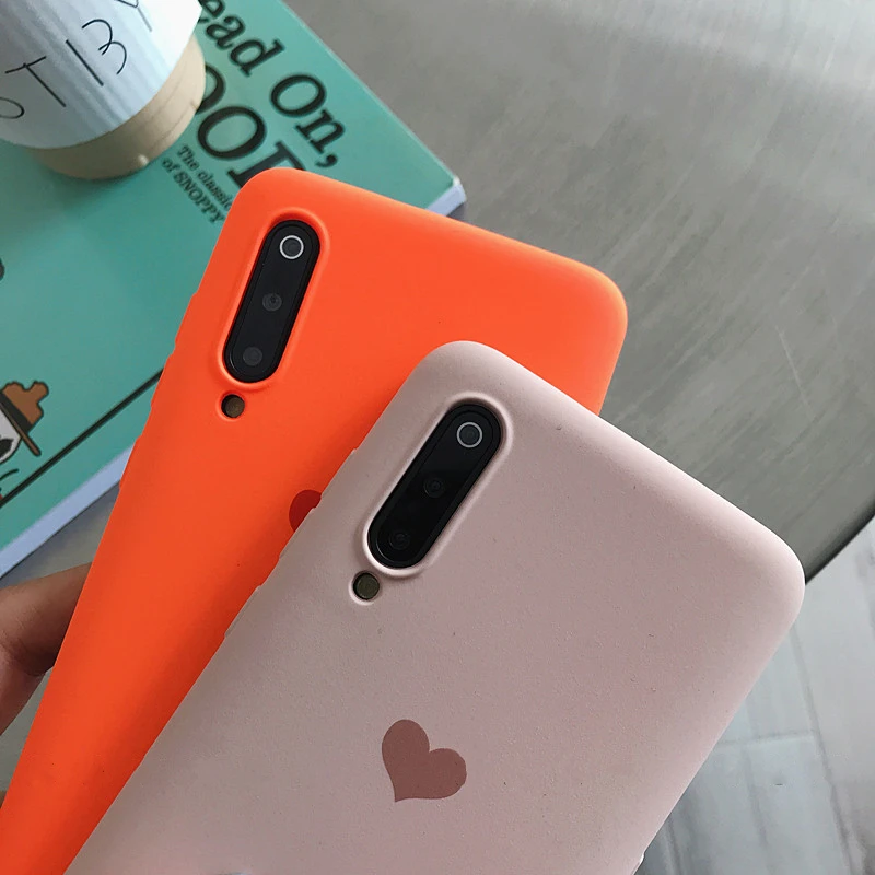 Мягкий ТПУ силиконовый чехол ярких цветов с сердечками для Xiaomi mi 9 8 SE A1 A2 Lite Red 6 6A