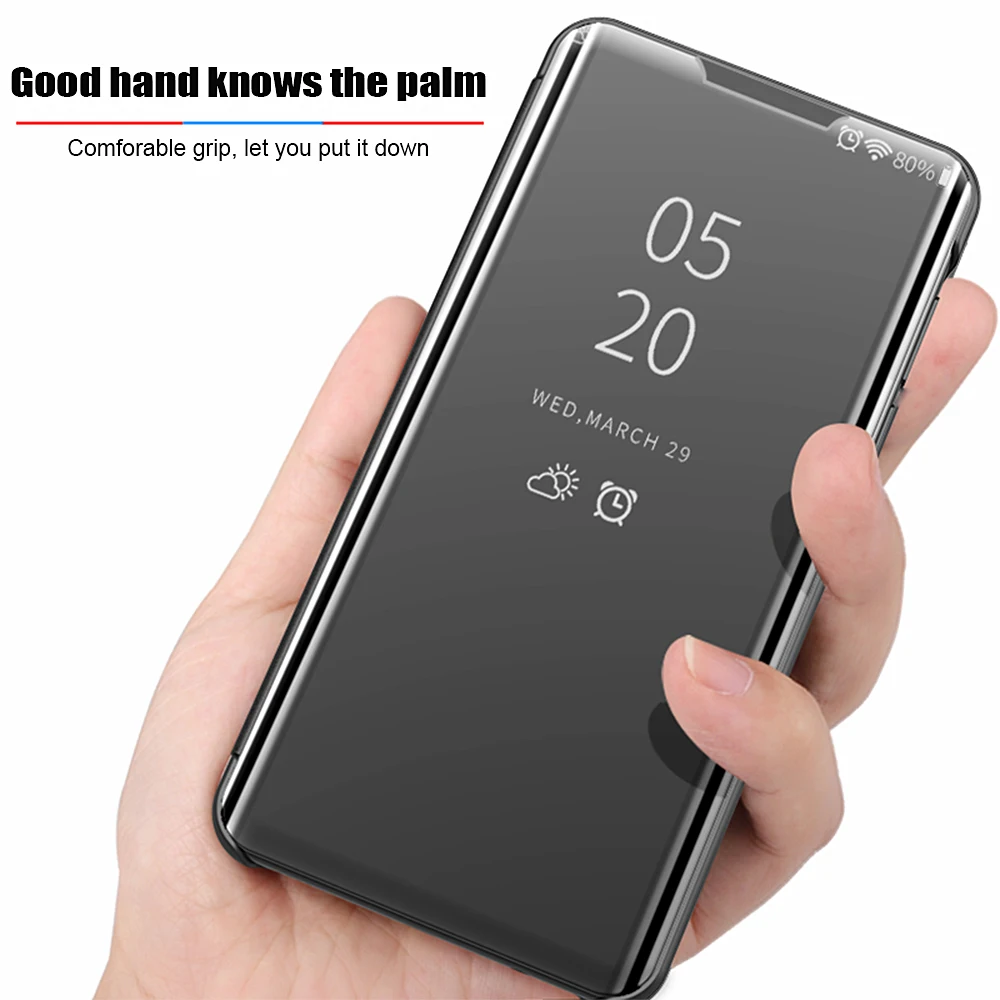 Роскошный зеркальный чехол для телефона huawei P20 P30 mate 20 Lite Pro 20X P умный флип-чехол