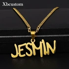 Мужские и женские ожерелья из нержавеющей стали, 3 мм, колье с кубинской цепочкой, ожерелье с именной табличкой, ювелирные изделия Boho Bff