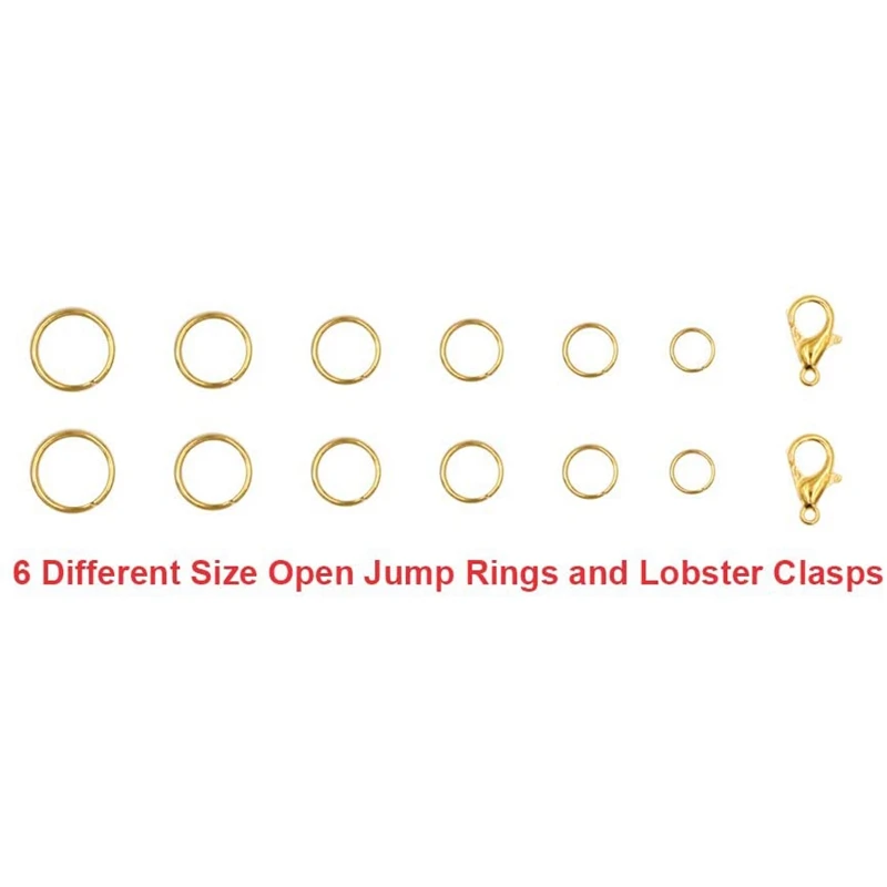 

Jump Ring and Lobster Clasps Kit Jewelry Repair Tools Kit Jewelry Making Supplies Kit with Jewelry Making Accessories