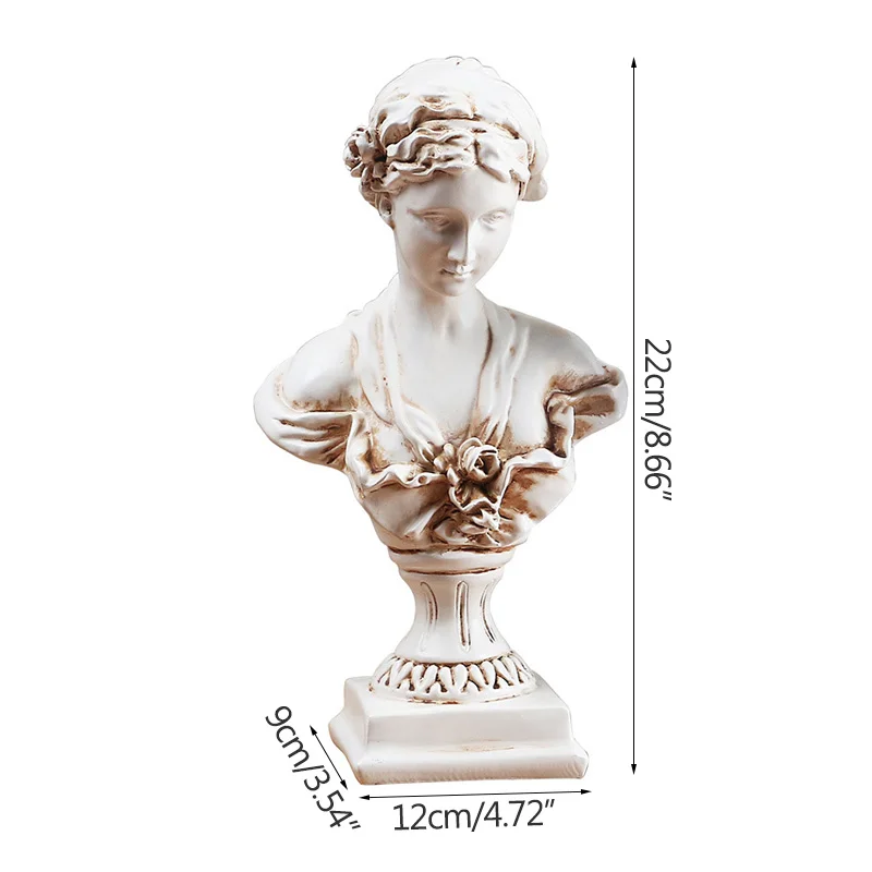 

Vintage Girl Character Statue Venus Sketch Sculpture Crafts Figurines Coffee Shop Props Home Decoration Living Room Wedding Gift