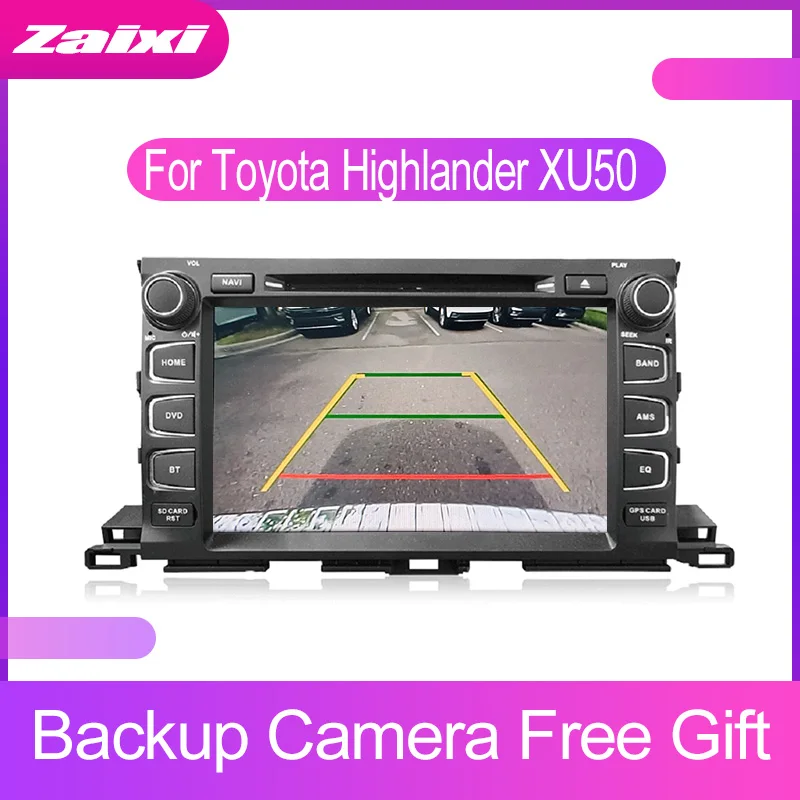 Автомобильный DVD GPS навигатор ZaiXi Android для Toyota Highlander XU50 2013 ~ 2019 проигрыватель