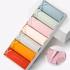 Ткань из дышащего хлопка 7 шт.лот женское белье, чашечки расположены рядом, удобные сексуальные мягкие Новое модное женское нижнее белье бесшовные низкой талии и милым рисунком героя из мультфильма, трусы для девочек с рисунками из мультфильма