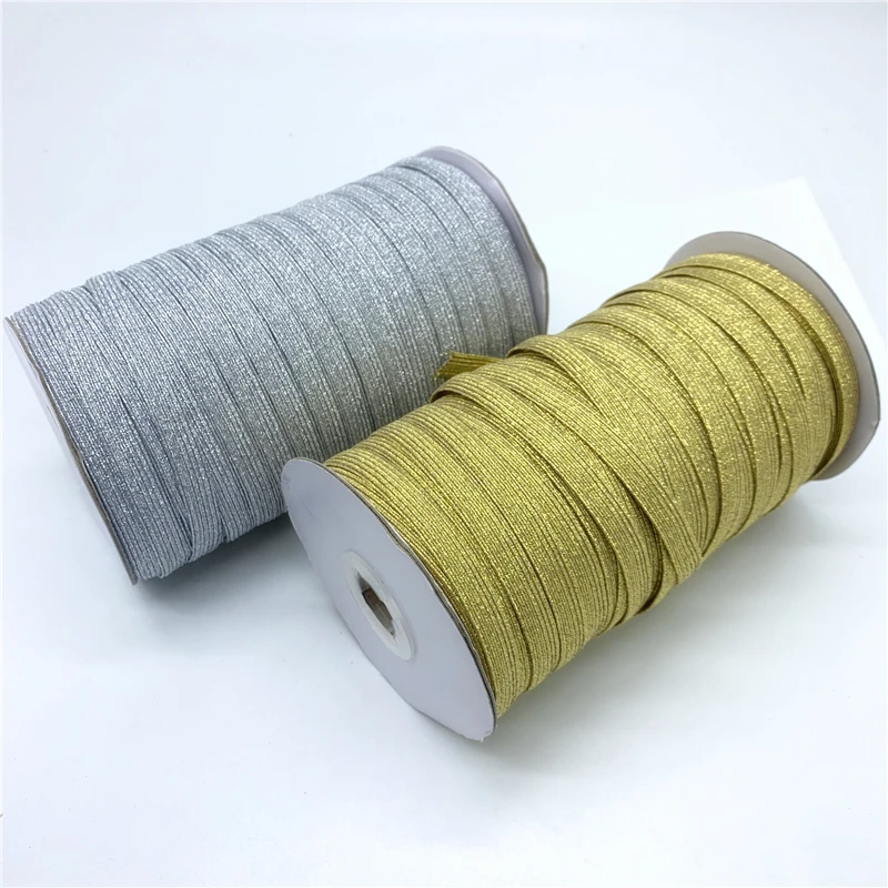 3 мм 6 10 5 ярдов/партия золотистая/Серебристая эластичная лента повязка из