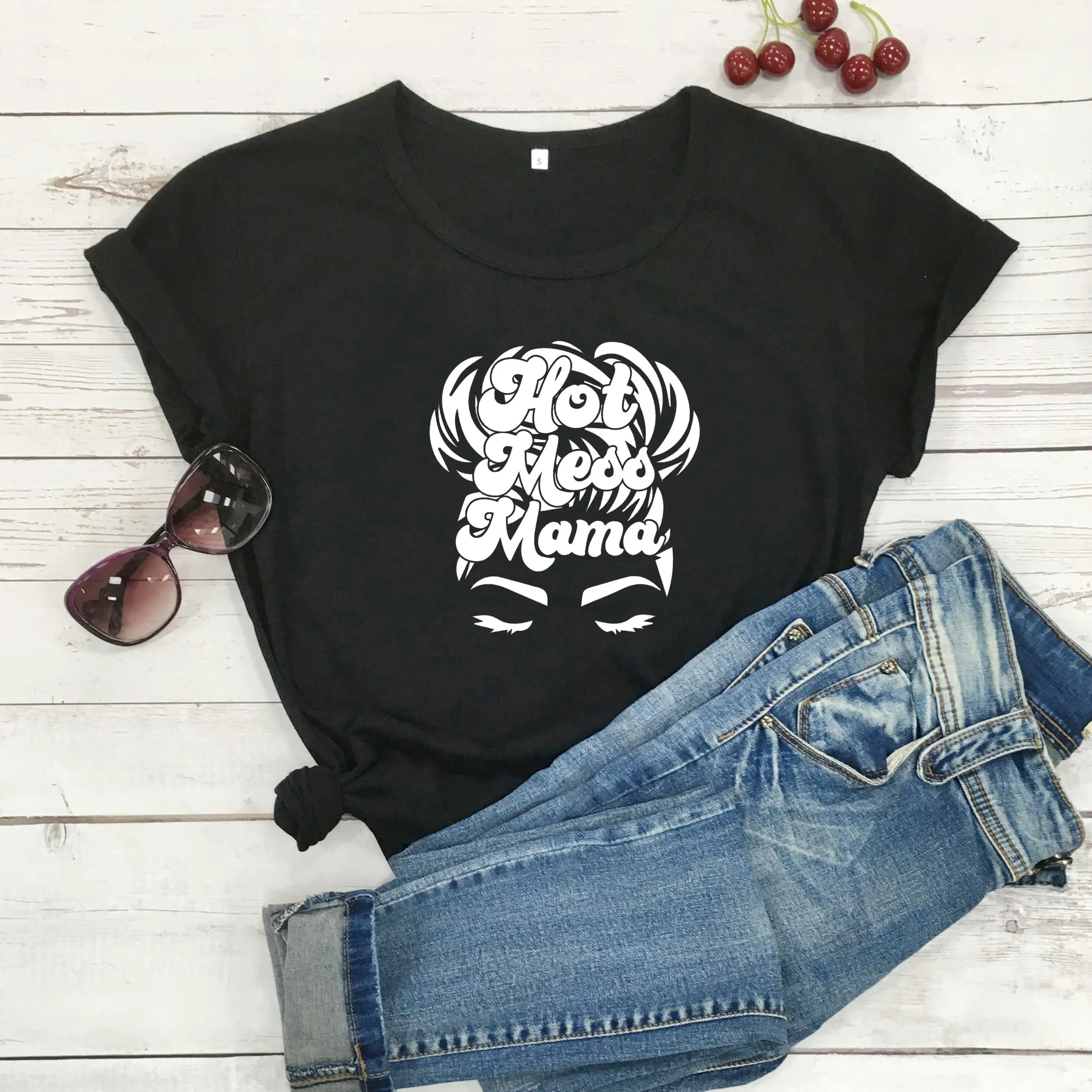 Неприятен I Love Mama футболка дни матери подарок хлопок свободный покрой young hipster