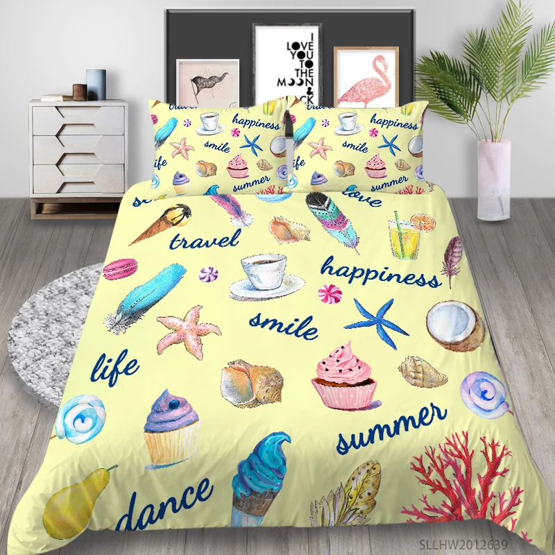 

Milsleep 3D Bedding Set Love Duvet Cover Set Queen Size 2/3 Pcs Polyester Bedclothes Child Teen Adult Home Decor Bed Gift