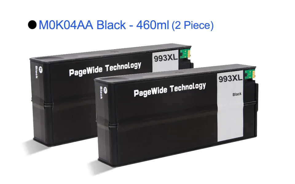 2 PCS - Black Третьи вечерние чернильные картриджи hp 993 993XL для принтера hp PageWide 755dn 774dn/s 750dn/dw 772dn/dw 777z 777zs - Цвет: 2 PCS - Black