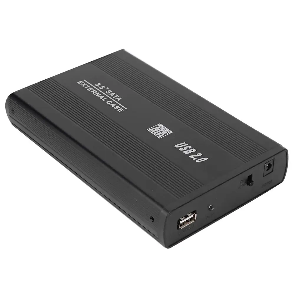 3 5 дюймовый жесткий диск чехол SATA USB2.0 Алюминий сплав HDD Корпус внешнего жесткого