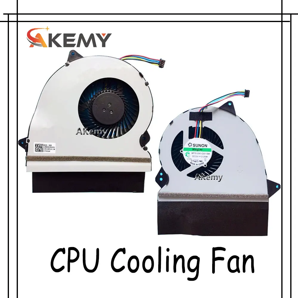 

Akemy Wholesale New CPU Cooling Fan For Asus ZX50J GL552 GL552JX MF75120V1-C251-S9A 13NB07Z1P01011