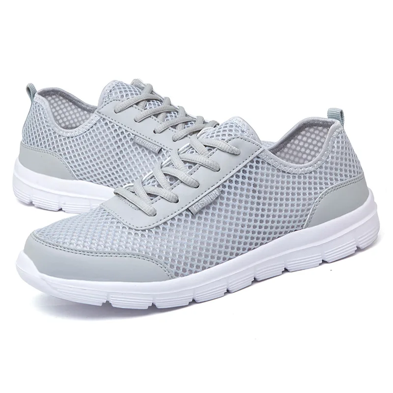 

Men Shoes Sneakers Breathable Fashion Mesh Casual Shoes Couple Lover Mens Mesh Shoes Big Plus Size Lace up Shoe