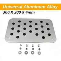 universal aluminum alloy car floor mat carpet thick heel plate pedal 3002004mm silver high quality carpet plate accessories