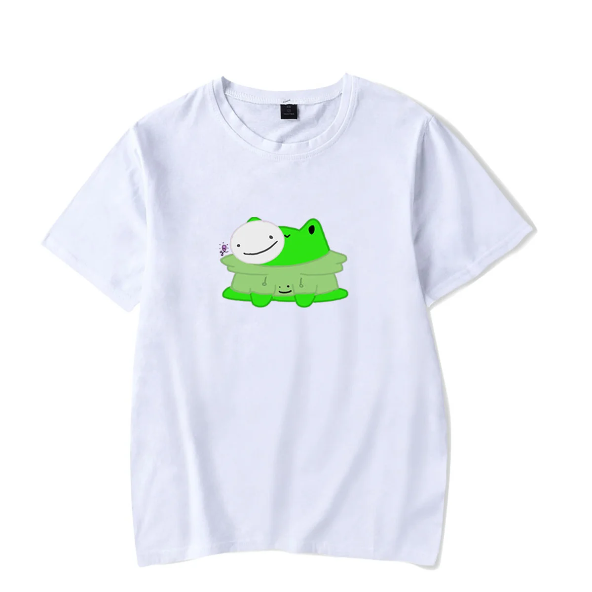 

2021 Printed dream Merch Green Frog Cute Harajuku Summer T-shirt short-sleeved Cotton men/women summer Clothes