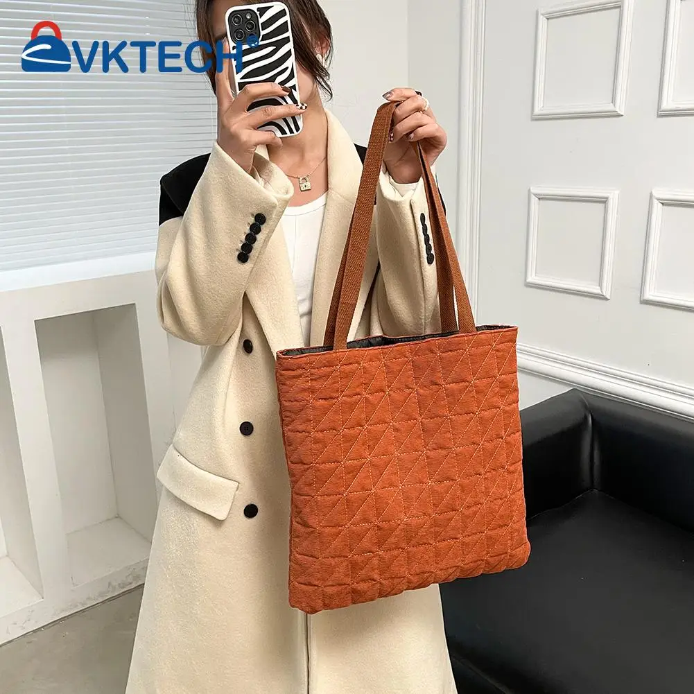 

Women Stitching Plaid Checkerboard Pattern Shoulder Bag Large Capacity Handbag All-match Phone Top-handle Bags