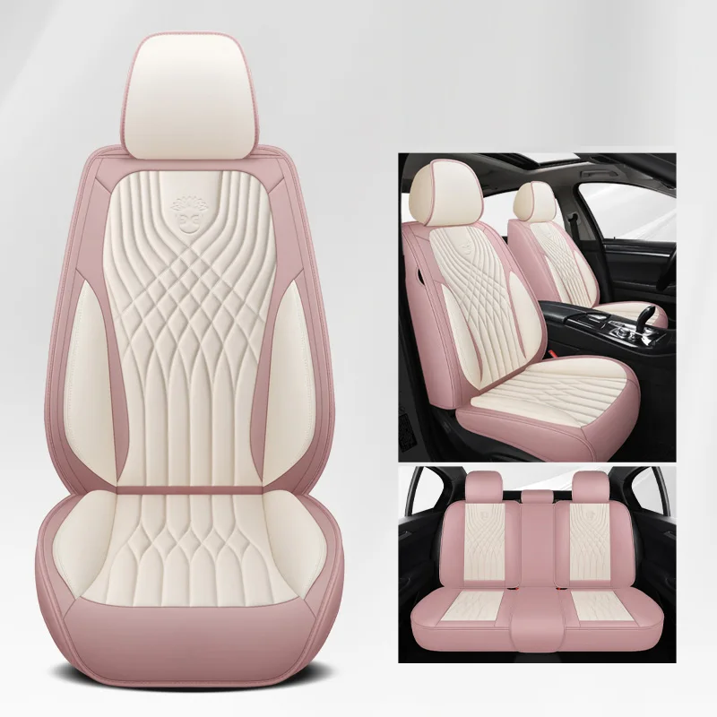 Car Seat Cover Front/Rear Vehicle Cushion Not Moves Universal Pu Leather Pink/Green Non-Slide For Dacia Sandero E7 X45 | Автомобили и