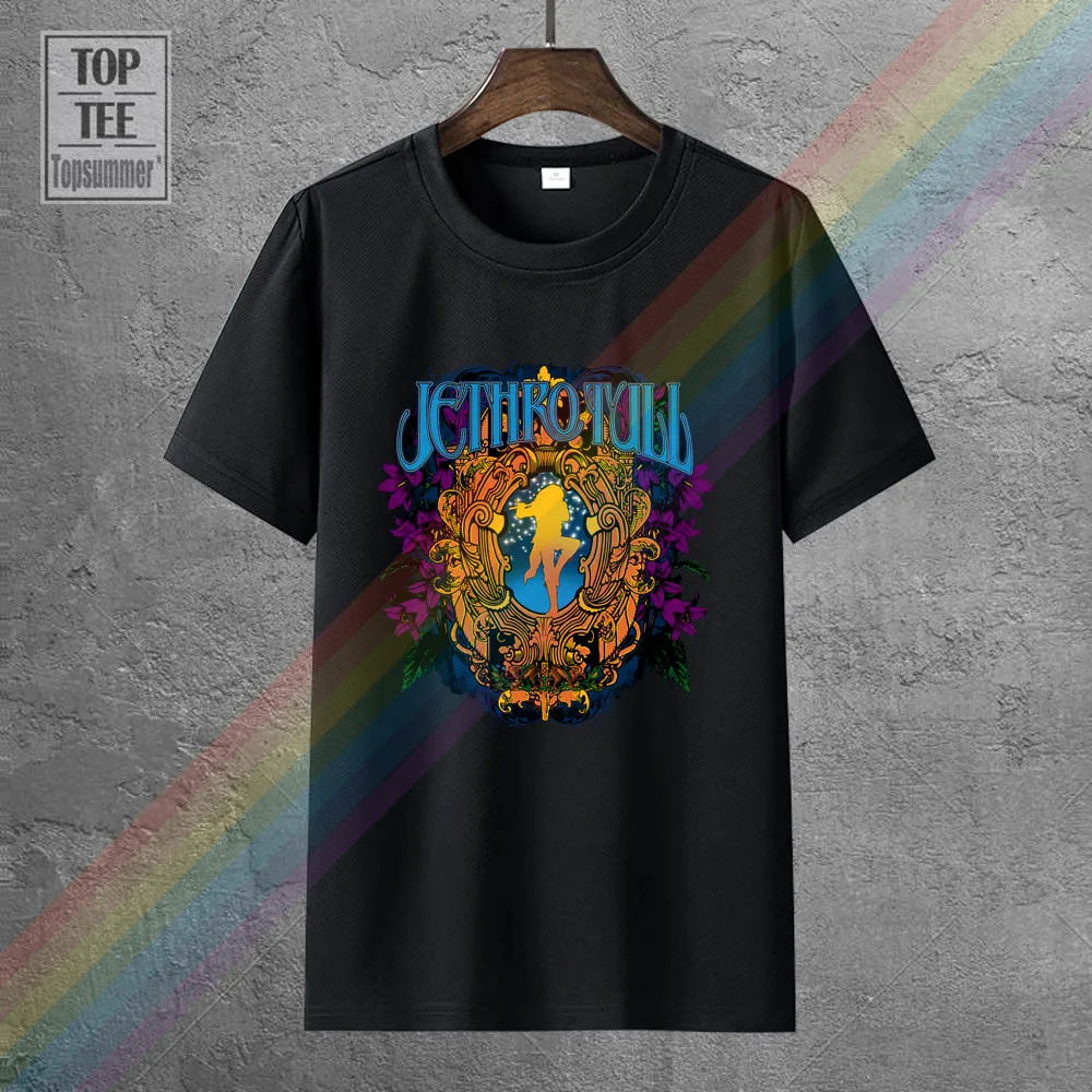 

Черная Мужская футболка Jethro Tull в стиле рок-группы, модная футболка с коротким рукавом, Повседневная дешевая распродажа футболок из 100% хлопк...