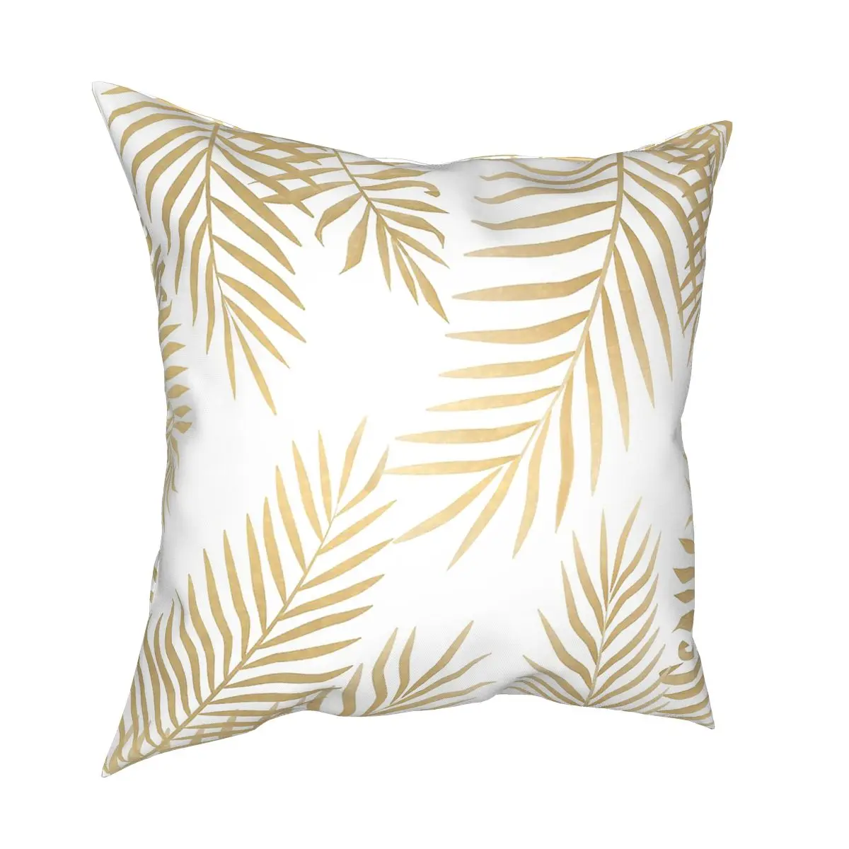 

Gold Palm Leaves Pillowcase Home Decorative Tropical Leaf Green Cushions Throw Pillow for Living Room Double-sided Printing