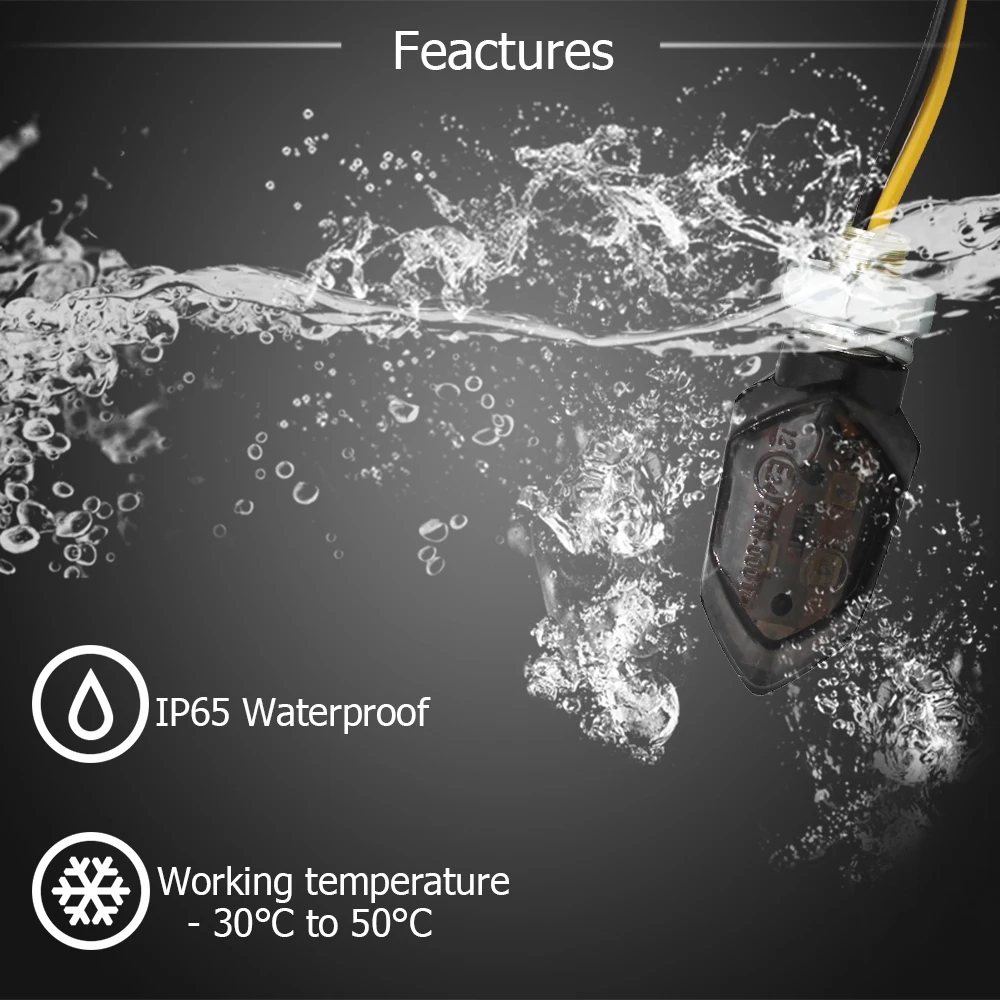 

2pcs Mini Universal Motorcycle LED Turn Signal Indicators Light Amber Blinker Led Motorbike Super Bright Lamp