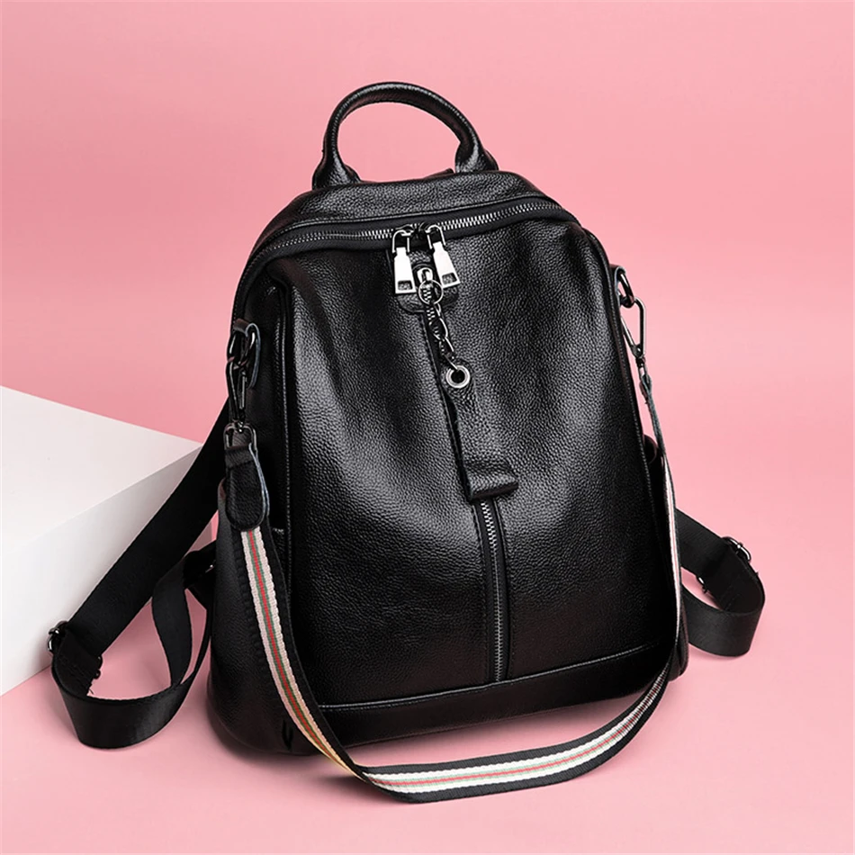 Женские дизайнерские рюкзаки из высококачественной кожи винтажные школьные