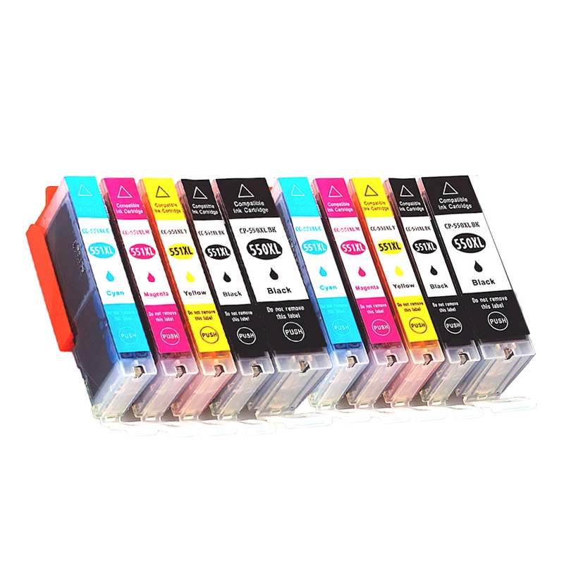 

MeetRGB 5-20PCS pgi550 cli550 550xl 551xl Compatible ink Cartridge for Canon MG6350 MG7150 MG7550 IP8750 printer PGI550 CLI551