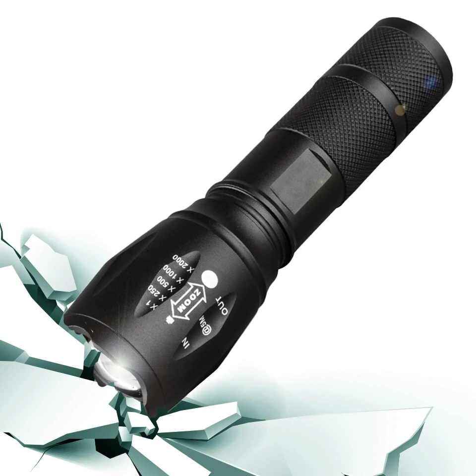 

Led Flashlight T6/L2/V6 5 Switch Modes Waterproof Utra Bright Zoom Tatical Torch Camping Fishing Walking Outdoor light lantern
