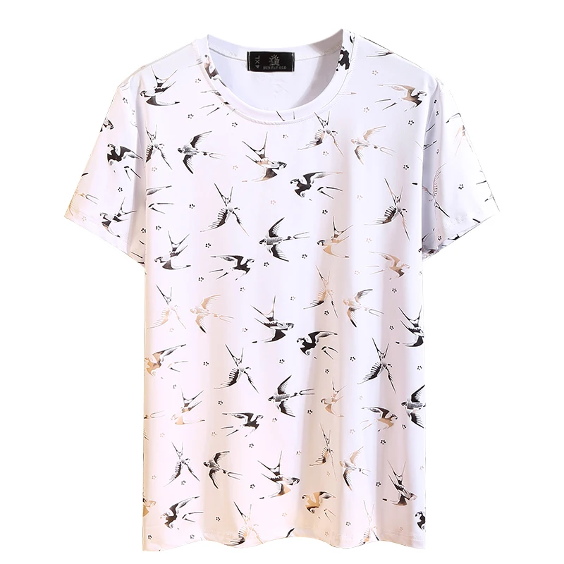 Мужская летняя футболка дышащая ткань удобная повседневная размера плюс 6XL 7XL 9XL