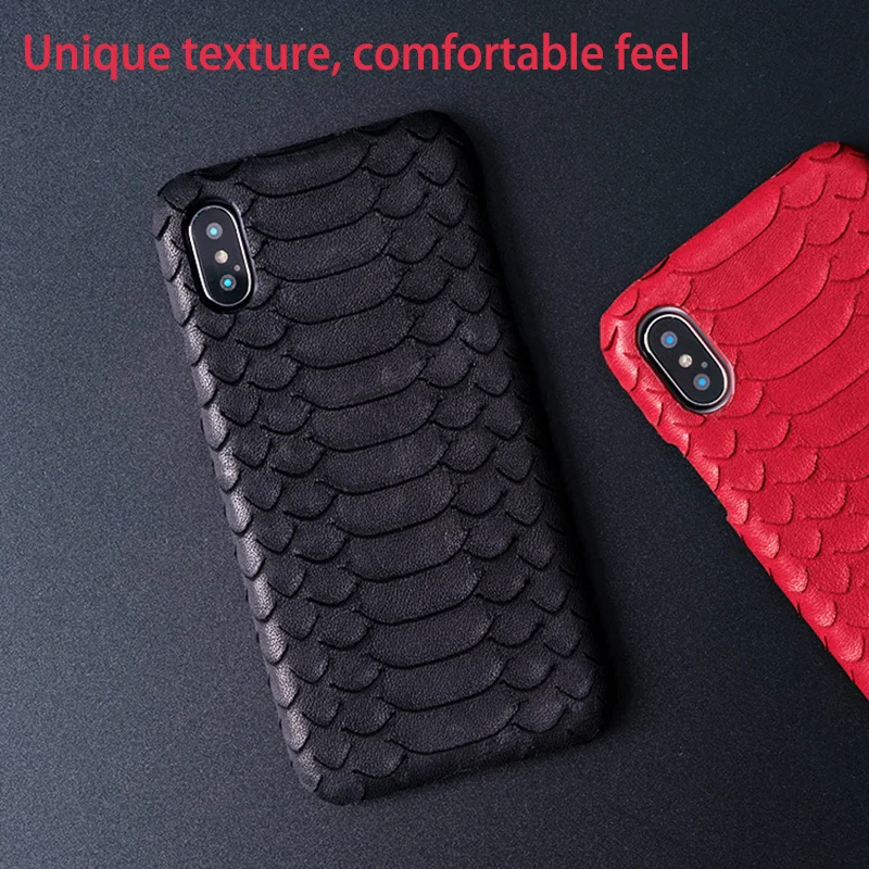 

Cowhide Phone Case For iPhone Xr 6 6s 7 8 Plus 11 Pro X Xs Max Case Luxury Python skin Texture Cover For 6p 6sp 7p 8p Case