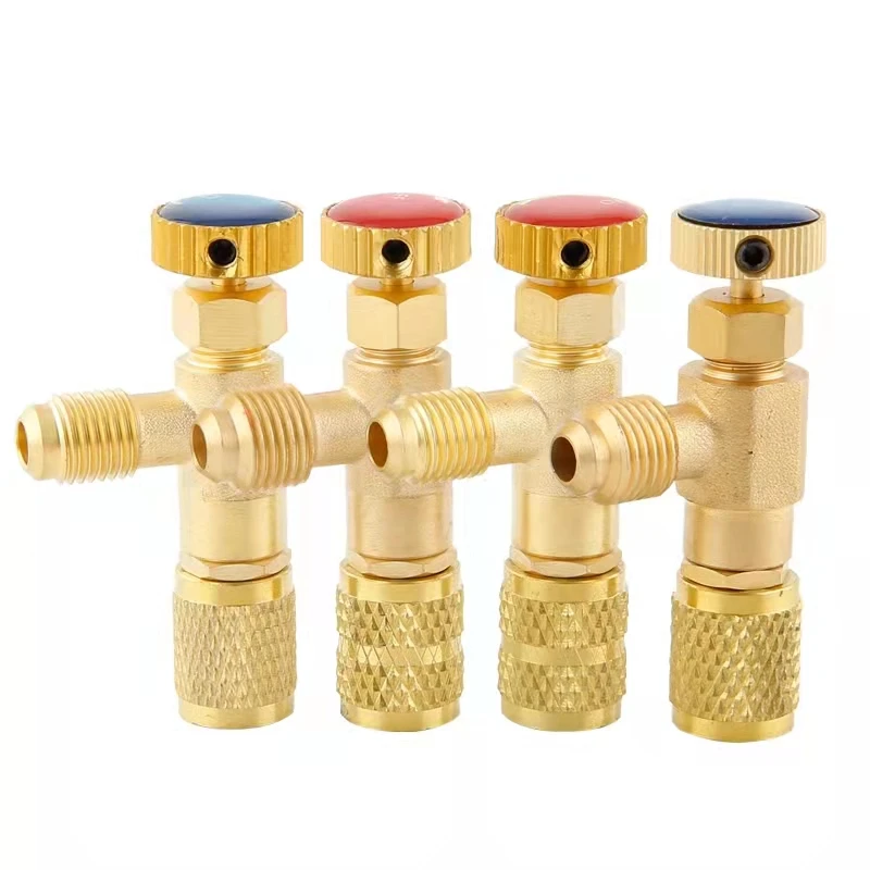 

High Quality Liquid Safety Valve R410A R22 Air Conditioning Refrigerant 1/4 " Safety Adapter Hand Tool Parts Cn(origin) HOWHI