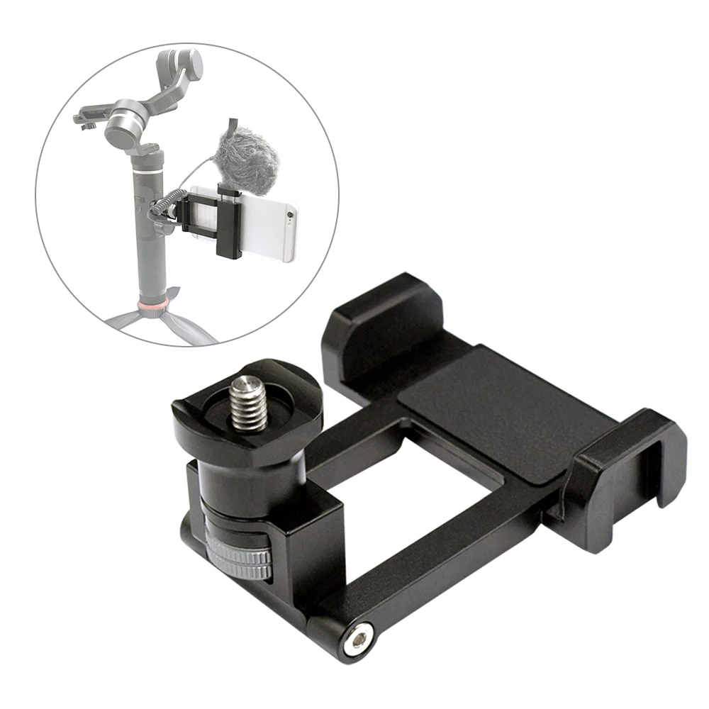 Smartphone Clip Clamp Bracket 1/4 Inch Screw with Cold Shoe Mount Gimbal Stabilizer Phone Holder for Feiyu G6/G6 Plus | Электроника