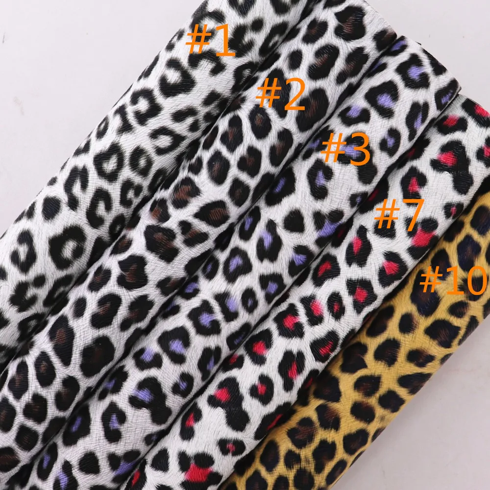 A4 Sheet Leopard Faux Leatherette Synthetic PU Leather Fabric For Bags Earrings Bows DIY Craft H0428 | Дом и сад