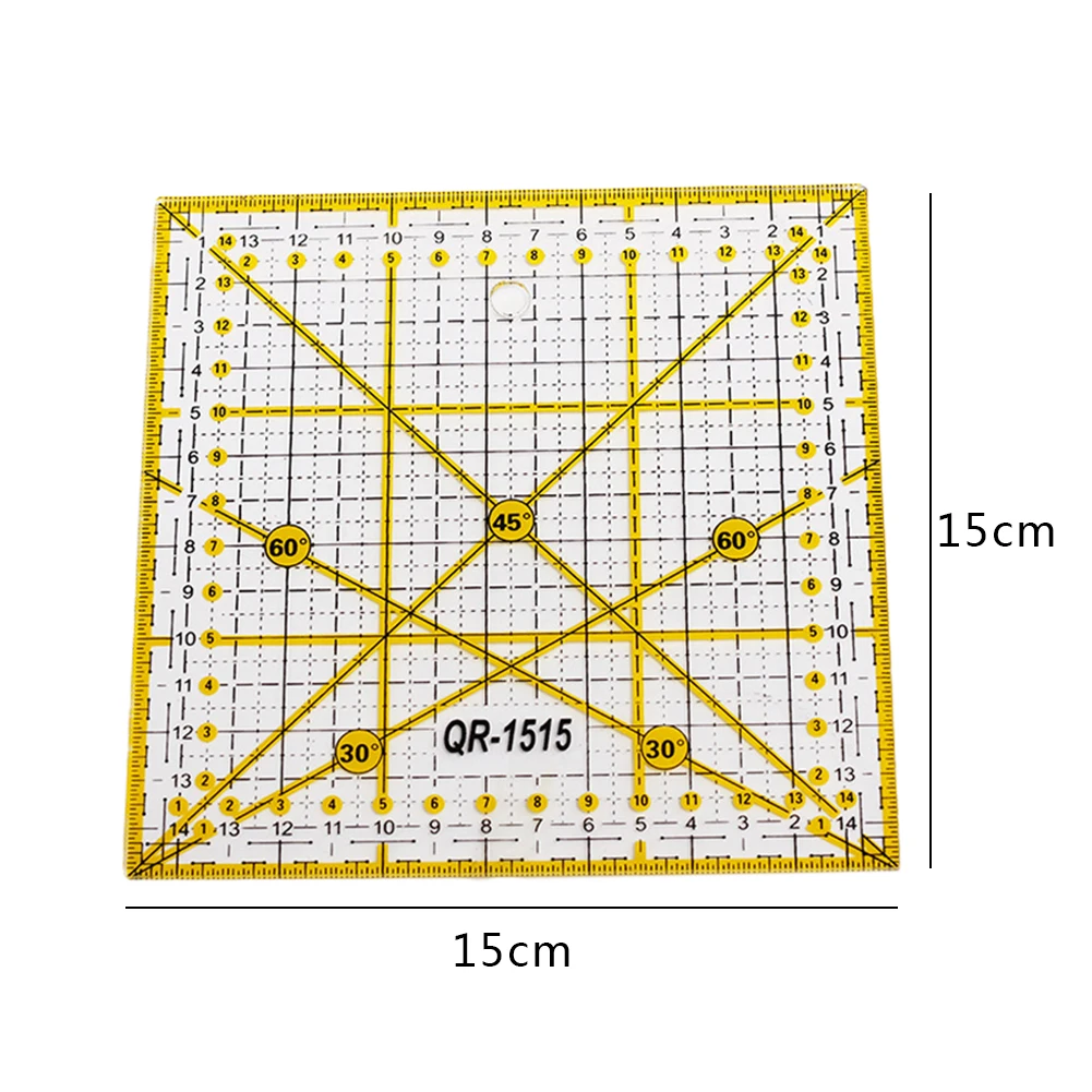 

Acrylic Cloth Home Angle Gauge Drawing Patchwork Ruler Measuring Tool Quilting Square Office School DIY Sewing Non Slip Portable