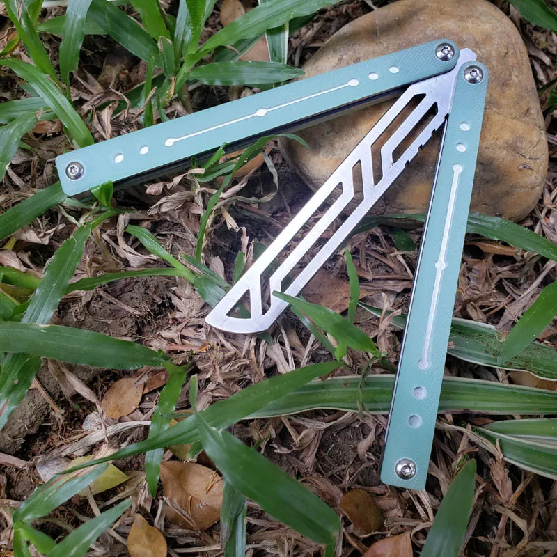 

The One Parrot High End Transparent Jade G10 Handle Practice Swing Knife Outdoor Hunt And Camp Survival Pocket Tool Gift For Men