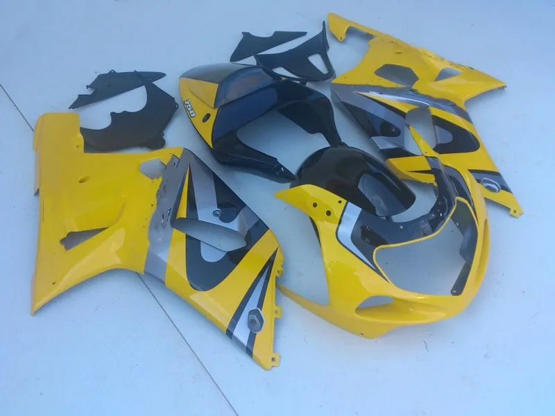Привет класс обтекатель для GSXR600 750 K1 01 02 03 GSXR 600 GSXR750 2001 2002 2003 желто черные