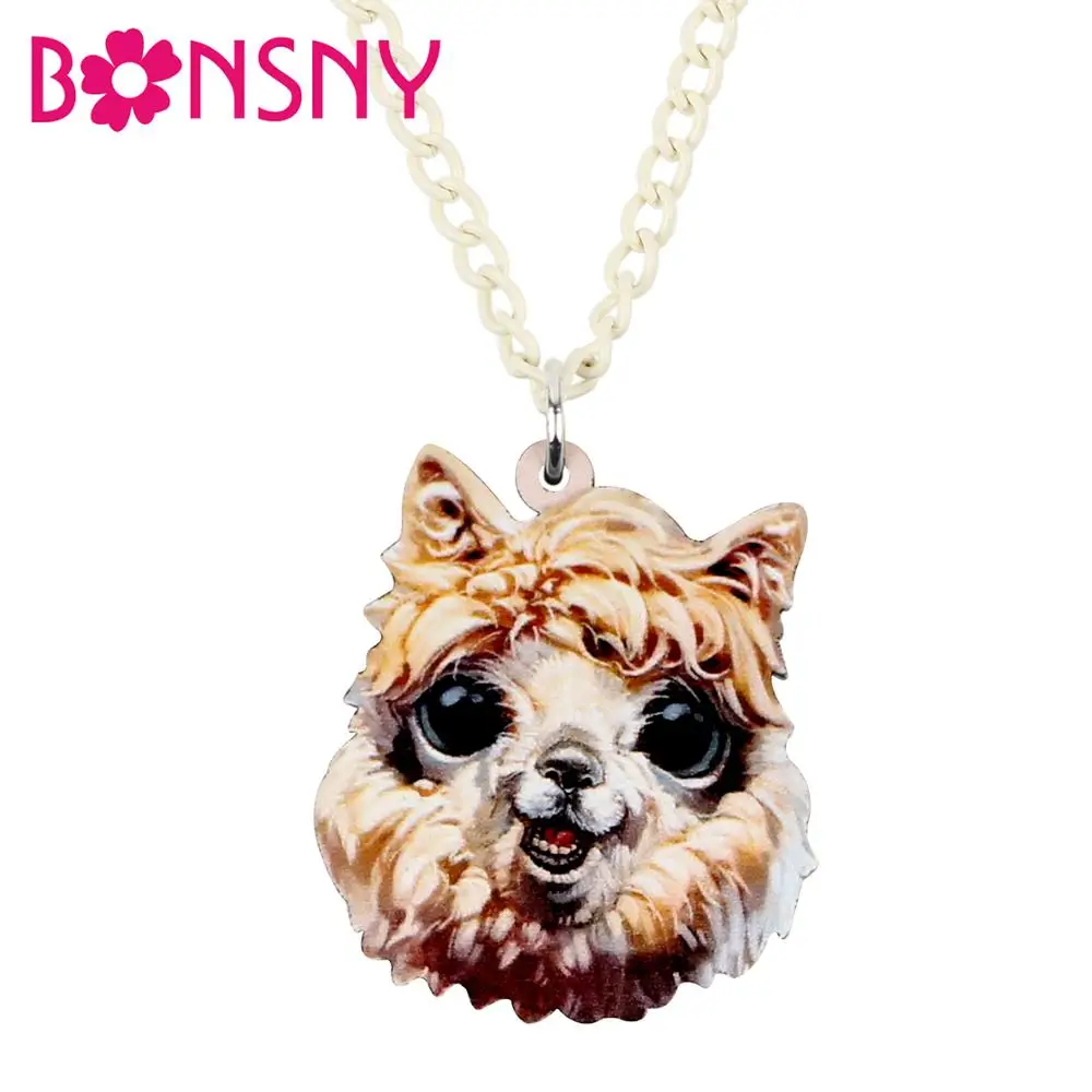 Акриловое аниме ожерелье Bonsny с альпакой и верблюжьей головой женское колье
