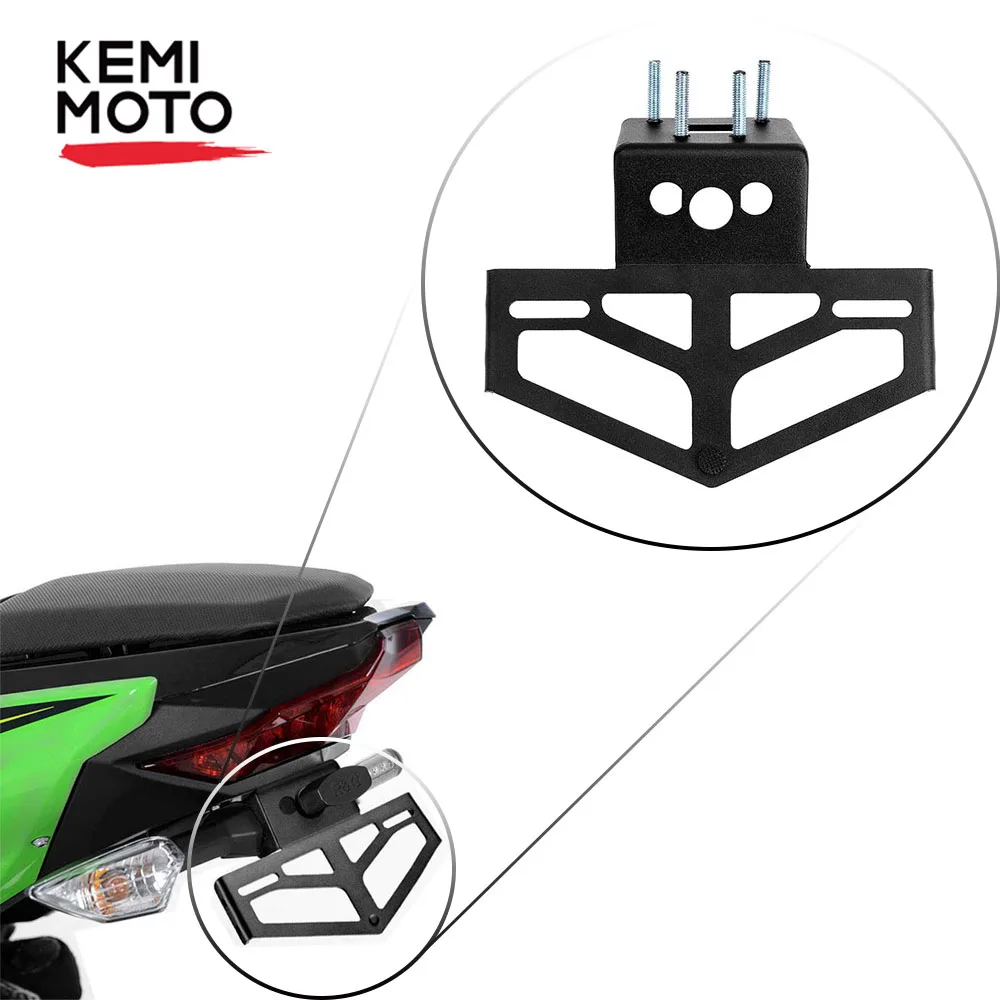 KEMiMOTO держатель номерного знака для KAWASAKI NINJA 400 250 650 Мотоциклетные аксессуары крыло выпрямительный кронштейн