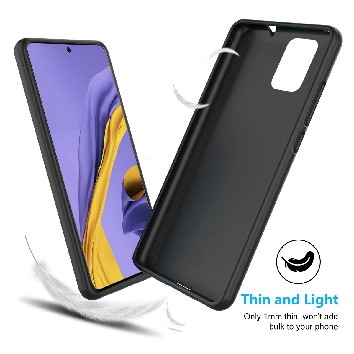 Чехол для Samsung Galaxy A51 силиконовый мягкий бампер из ТПУ защитный противоударный