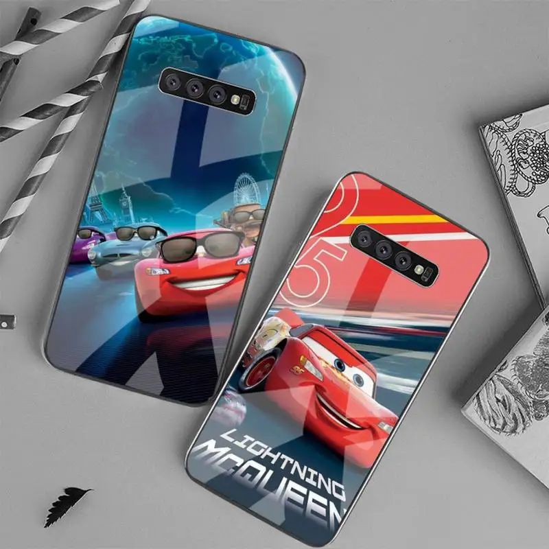 

Lightning Mcqueen Phone Case Tempered Glass For Samsung S6 7 8 9 10 20 Plus Ultra Note8 9 10 10pro