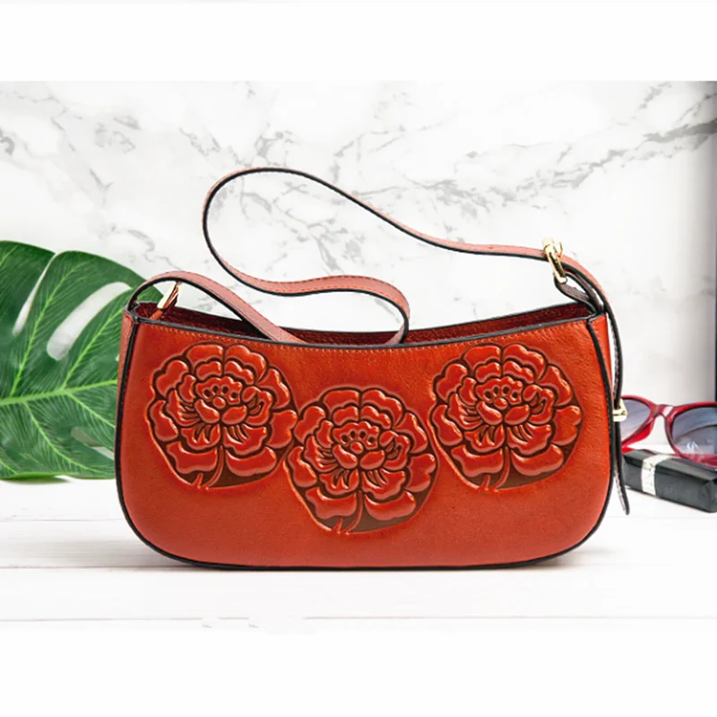 Женская кожаная сумочка дизайнерская классическая сумка через плечо с 3D