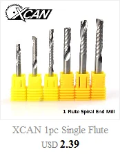 XCAN 10 шт. 3,0 мм карбидные Фрезы с ЧПУ с синим покрытием спиральные концевые фрезы для печатной платы фрезерный станок