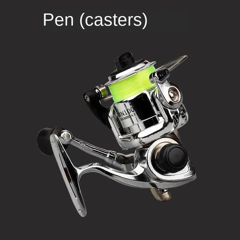 4.3:1 Outdoor Mini Metal Body Small Spinning Wheel Throwing Fishing Line Wheel Fishing Line Rocker Fishing Gear Fish Tools