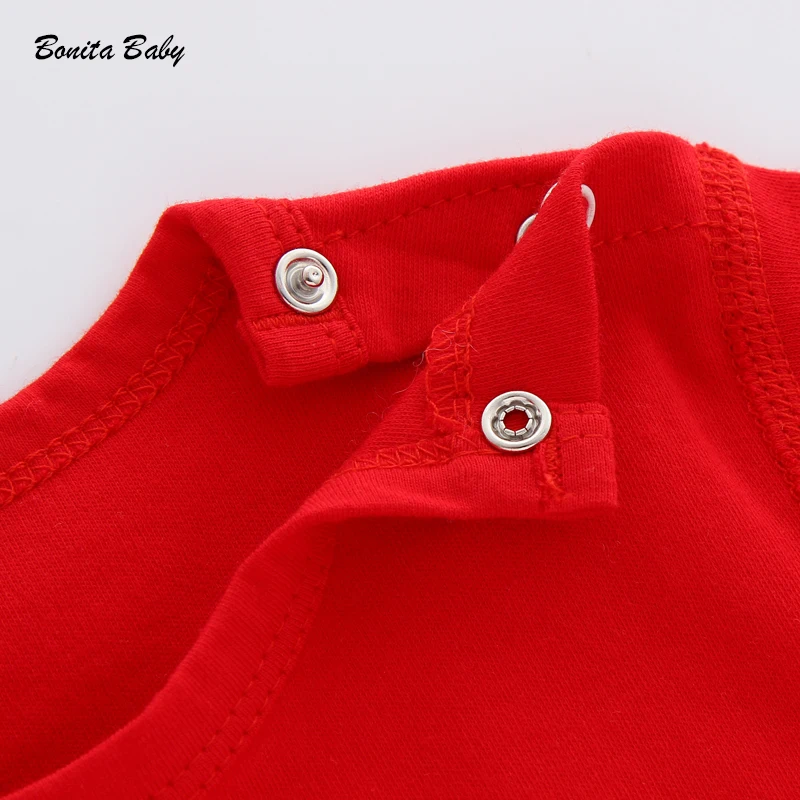 Red chinchillas Baby cotton sweater men and women baby autumn 0-12 months newborn spring long sleeve jumpsuit | Детская одежда и