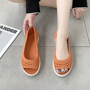 New 2021 Mesh Shoes Women Summer Old Beijing Cloth Shoes Womens Shoes Breathable Hollow Casual Sneak