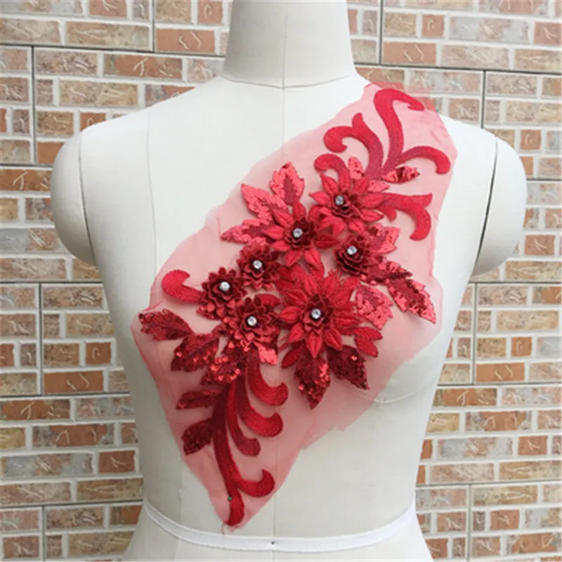 3D трехмерное плюс алмазное кружевное платье с цветочным узором сценическое